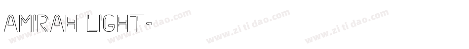 amirah light字体转换